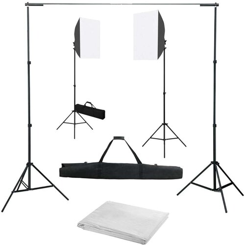 Komplet fotografske opreme sa svjetlima softbox i pozadinom Cijene