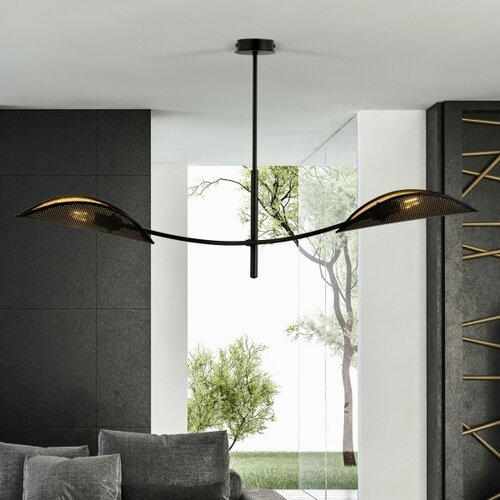  Luster na &amp;scaron;tangi LOTUS 2xE14/10W/230V crna/zlatna Slike
