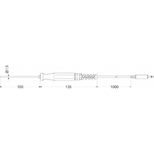 Greisinger Potopno tipalo GTF 175/1.6 -70 do 200 &amp;deg;C Pt1000 kalibracija narejena po delovnih standardih, (20641006) Slike