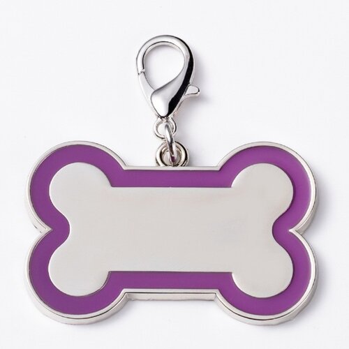 INF 2-pack kovinskih ID obesek z barvnim kostnim robom, graviran Purple, (5000302051) Cene