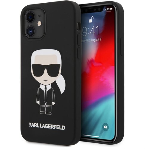 Karl Lagerfeld maska za telefonHc Silicone Full Body Ikonic iPhone 12 mini 5.4 crna Slike