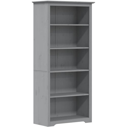 Maison Chic Knjižna omara - Knjižni regal BODO siva 82x40x173 cm trdna borovina 5 polic, (21725857) Cene