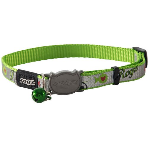 Rogz SafeLoc Buckle Collar 11 mm - ogrlica za mačke (20&ndash;31 cm) Zelena Cene