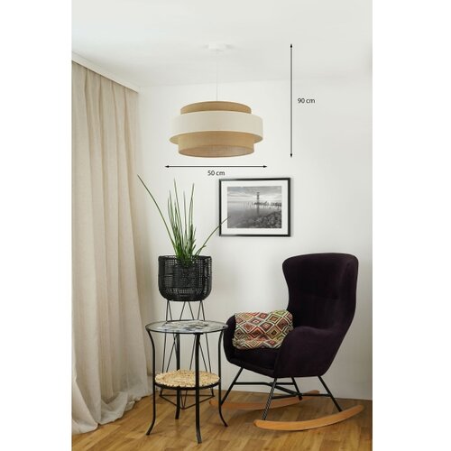  Brilagi - Visilica na sajli SPACE LIGHT 1xE27/15W/230V prečnik 50 cm bež/krem Slike