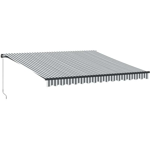 vidaXL Ročno zložljiva tenda z LED diodami antracit in bela 400x350 cm Cene