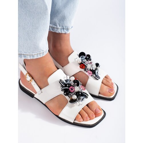 Shelvt White women's sandals with decoration Cijene