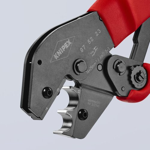 Knipex kle&amp;scaron;ta za krimpovanje za neizolovane stopice i spojnice 16 / 25 mm&amp;sup2; (97 52 23) Slike
