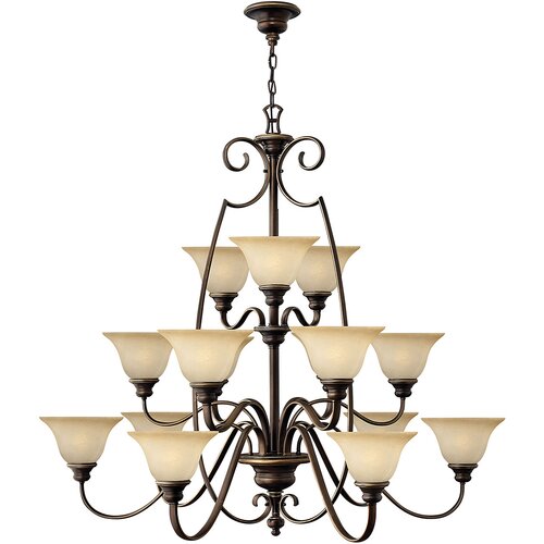 Elstead Lighting Elstead Cello Lestenec s 15 lučmi, starinski bron, s steklenimi senčniki, (22099706) Cene