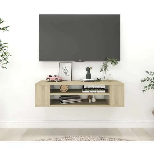 vidaXL Viseča TV omarica sonoma hrast 100x30x26,5 cm iverna plošča