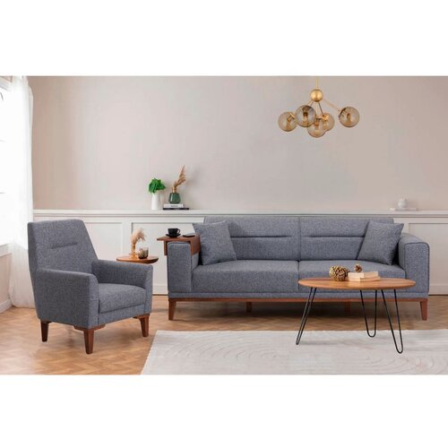 Atelier Del Sofa Liones - Dark Grey Dark Grey Sofa-Bed Set Slike