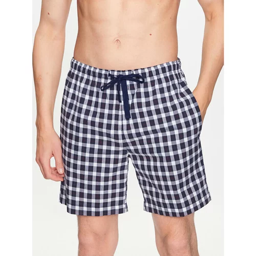 Seidensticker Kratke hlače pižama 12.115880 Modra Straight Fit
