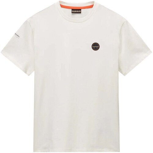Napapijri S Badge T-Shirt White Heron Bijela Slike