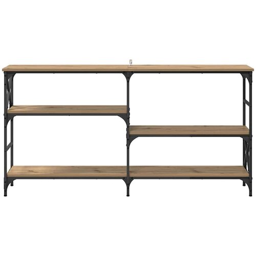 VidaXL Konzolni stol s policom hrast artisan 150 x 29 x 76.5 cm Slike