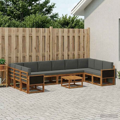  Set vanjskih sofa 11 kom. Prirodna i antracit Cijene
