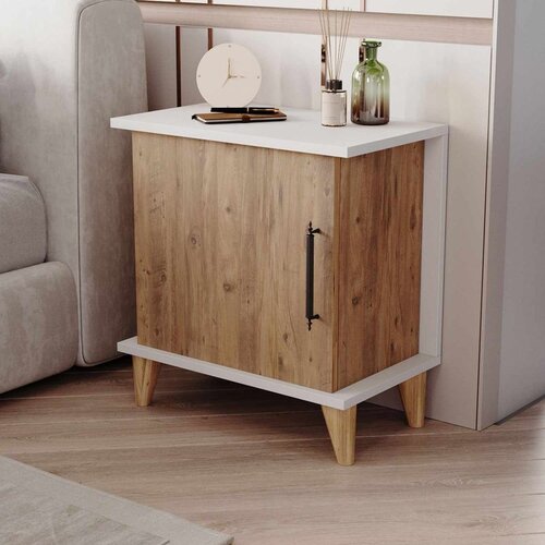 Hanah home noćni ormarić Adela, 55 cm, atlantski bor / beli Cene