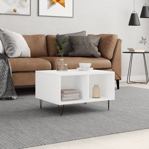  Stolić za kavu sjajni bijeli 60x50x36,5 cm konstruirano drvo Cijene