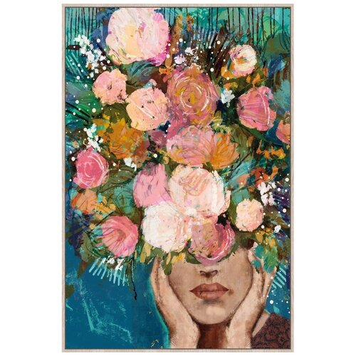 Signes Grimalt Slike, platna Flower Woman Box. Rožnata Slike