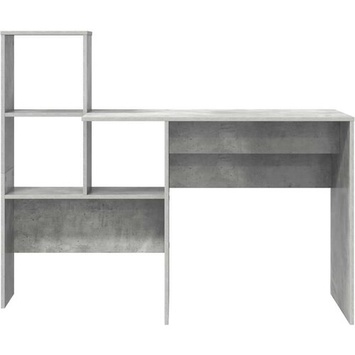 VidaXL Stol Beton siva 131.5 x 50 x 106.5 cm Konstruirano drvo Slike