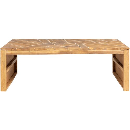 Maison Chic Klubska mizica - kavna mizica - Nizka mizica erodirana trdna tikovina 110x35x38 cm, (21753592) Slike