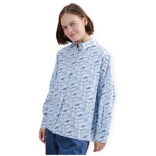 Brava Fabrics Topi & Bluze Peanuts Jump Shirt - Blue Modra Cene