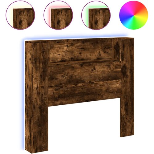Maison Chic posteljno vzglavje - vzglavna omarica - nočna omarica led dim. hrast 120x16,5x103,5 cm, (21705566) Slike
