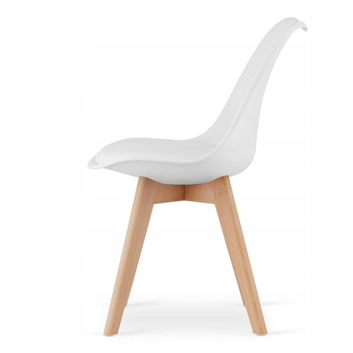  Garnitura kvadratnog stola 80x80 sonoma hrast + 4 MARK bijele stolice Slike