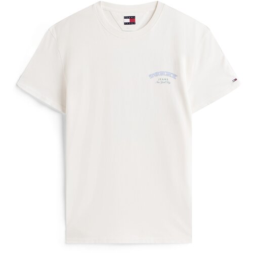 Tommy Jeans Majica svetlo modra / smaragd / oranžna / bela Cene