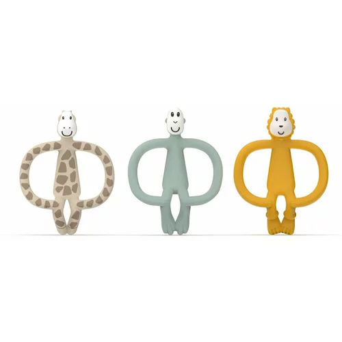 Matchstick monkey Animal Teether Gift Set darilni set Giraffe Gigi, Lion Luda, Monkey Mint(za otroke)