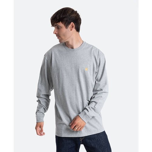 Carhartt WIP Majica 'Chase' zlata / svetlo siva Cene