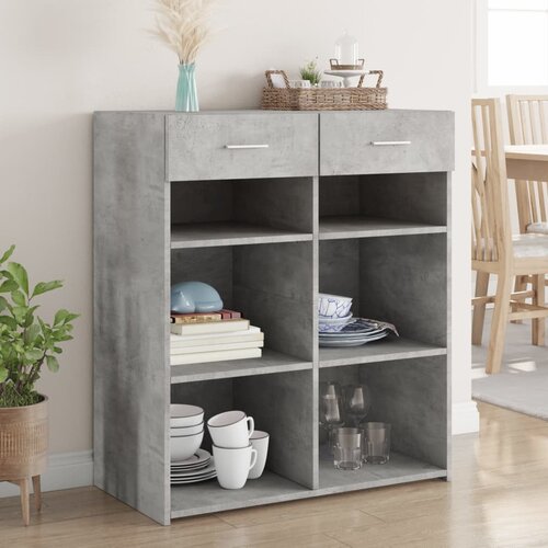 vidaXL Komoda betonsko siva 80x42,5x93 cm konstruiran les Cene