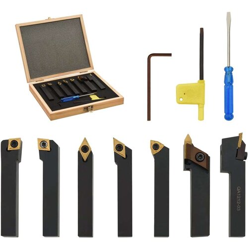 VidaXL 12-dijelni set izmjenjivih alata za tokarenje 12 x 12 mm 80 mm Slike