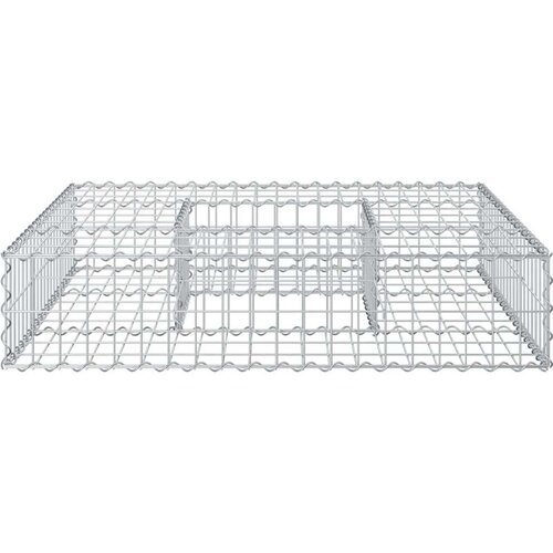  Gabionski uzdignuti krevet Srebrno 100 x 100 x 20 cm - 100 x 100 x 20 cm Slike