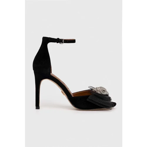 Kurt Geiger London Sandali iz semiša Kensington Bow Sandal črna barva, 9989100209