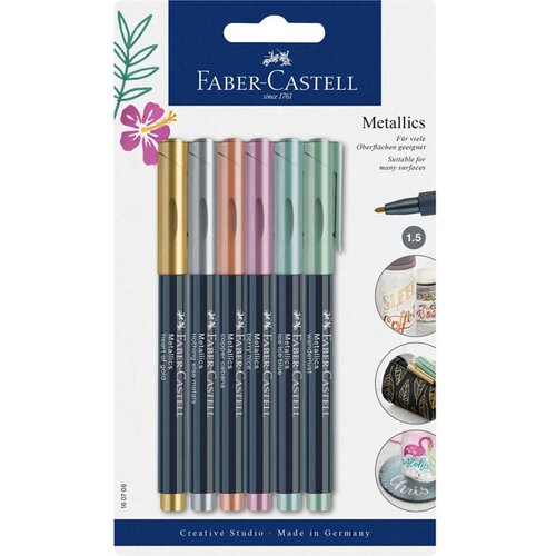 Faber-Castell Marker Faber-Castell Metallics, 6 kosov Slike