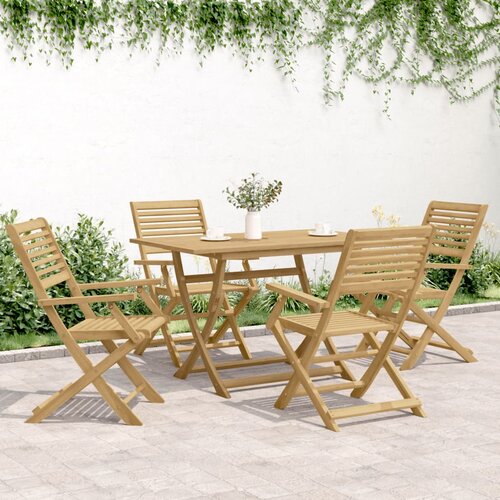  Sklopive vrtne stolice 4 kom 54,5x61,5x86,5 cm od drva bagrema Slike