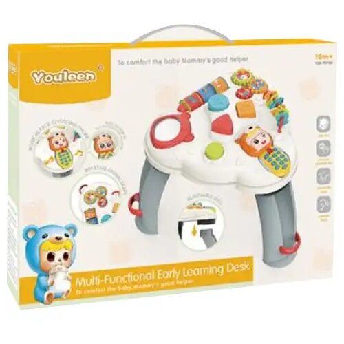 Magic Toys Večnamenska učna miza z zvokom sivo-bele barve Cene