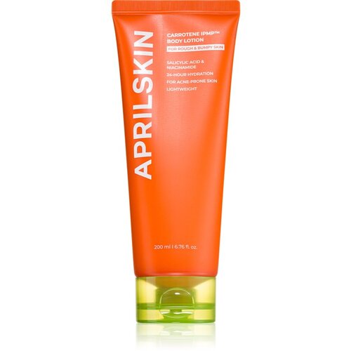 APRIL SKIN Carrotene IPMP Body Lotion pomirjajoča krema za telo za osvetljevanje kože in hidratacijo 200 ml Slike
