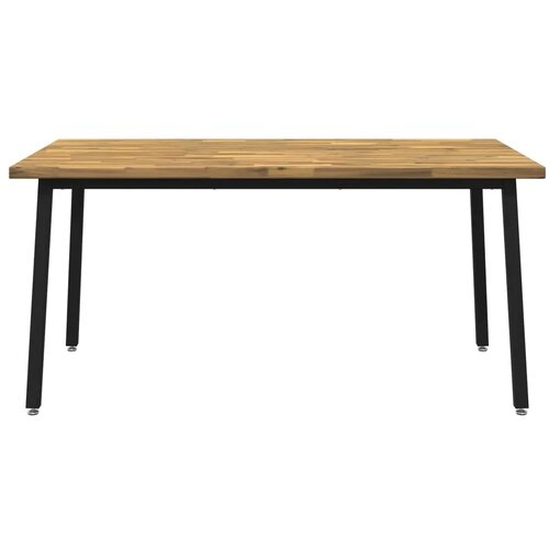  Kvadratni blagovaonski stol 160 x 70 x 75 cm Bijela - Bijela i crna 160 x 70 x 75 cm Četvrtasto Slike