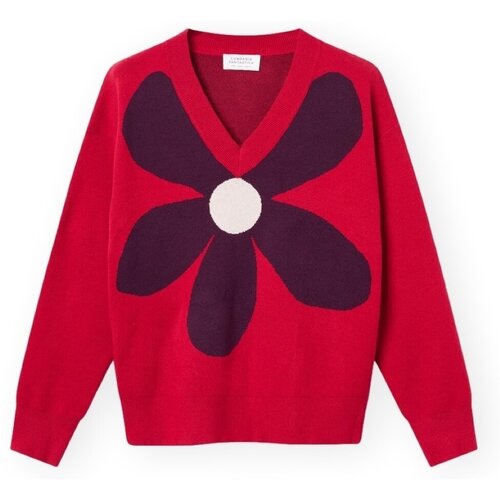 Compania Fantastica Puloverji COMPAÑIA FANTÁSTICA Knit 10200 - Flowers Rdeča Cene
