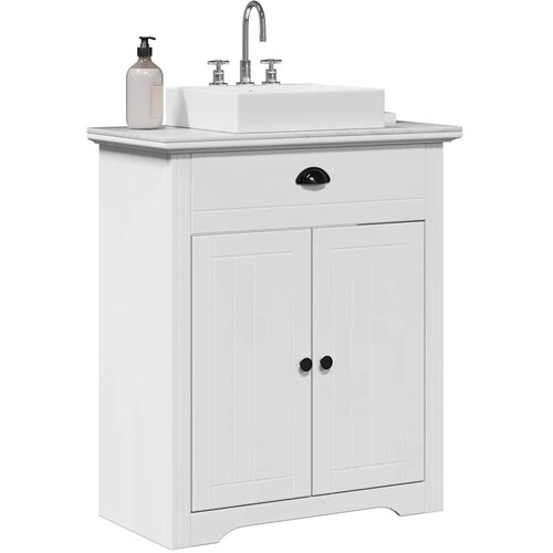 VidaXL Kopalni&amp;scaron;ka omarica za umivalnik &amp;quot;BODO&amp;quot; Bela 70x35x80 cm Slike