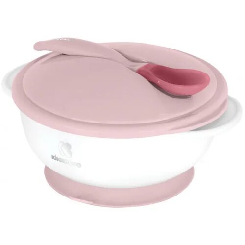 Kikka Boo Zdjela Sa Žlicom Za Osjet Topline Pink Slike