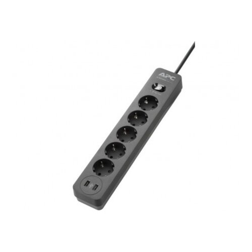 APC essential surgearrest 5 outlet 2 usb ports black 230V PME5U2B-GR ...