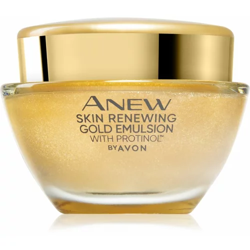 Avon Anew Skin Renewing Gold Emulsion vlažilna nočna krema proti gubam 50 ml