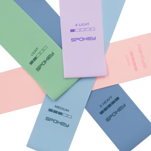 Spokey Artio Set set traka za vježbanje s otporom Pastel Slike