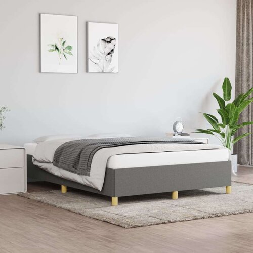  Posteljni okvir temno siv 140x190 cm blago, (20724294) Slike