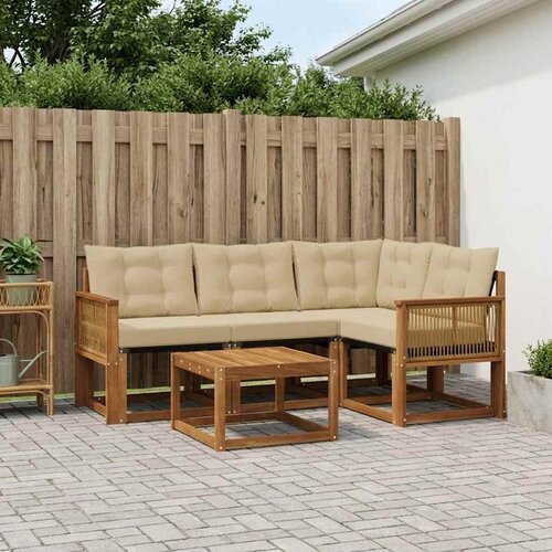 Set vanjskih sofa 5 kom. Prirodna i bež Cijene