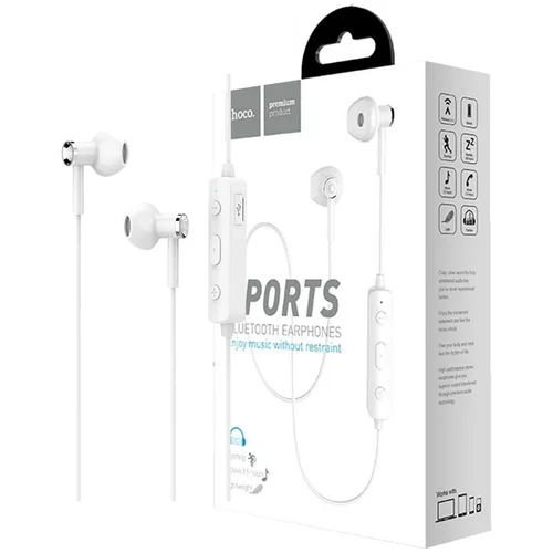 hoco. Slušalice bežična, sport, Bluetooth, 80 mAh, 3.5 h, bijela - ES21 Wonderful sports White