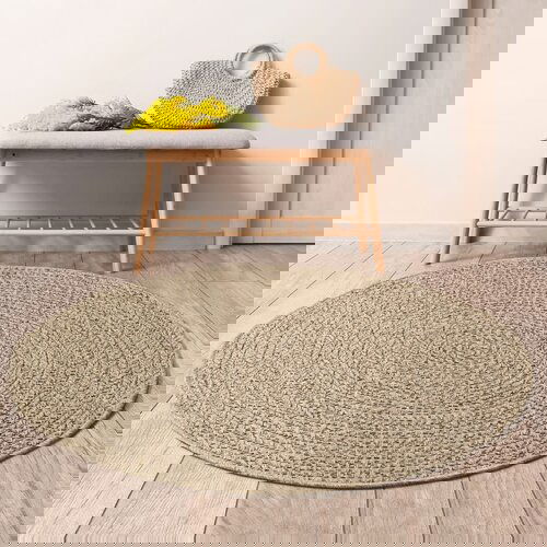 vidaXL Preproga ZIZUR Ø 200 cm videz jute notranja in zunanja Cene