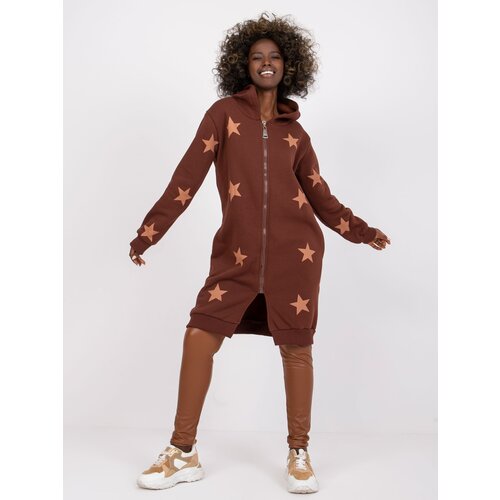 FANCY Sweatshirt-FA-BL-7411.85P-dark brown Cene