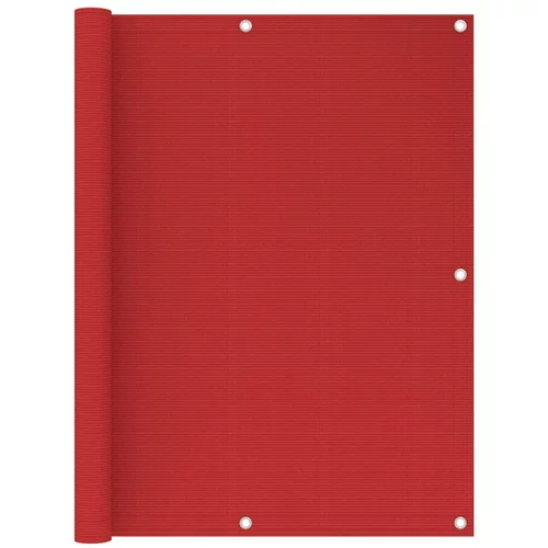 vidaXL Balkonsko platno rdeče 120x500 cm HDPE, (20764706)